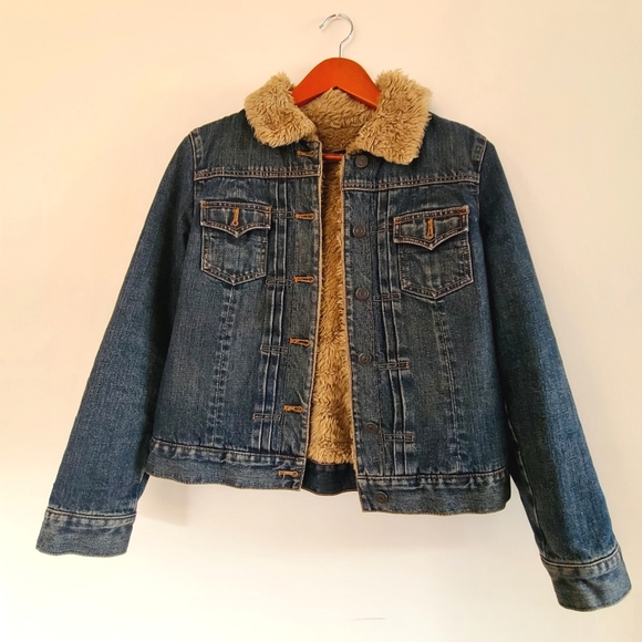 Dark Wash Jean Fur Jacket - Picture 7 of 9